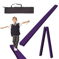NAIZY Poutre d'équilibre 210x10x6,5 cm Pliante Poutre de gymnastique Poutre avec Tapis Antidérapant pour Enfants, Pourpre