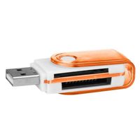 OCIODUAL 4 en 1 USB Multi Lecteur de Carte Mémoire MMC MicroSD TF MICRO SD MS PRO DUO M2 USB Flash Adapter Orange