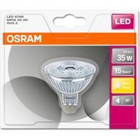 OSRAM Ampoule Spot LED MR16 GU5,3 4,6 W équivalent à 35 W blanc chaud