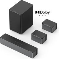 Barre de son 5.1ch Dolby Atmos ULTIMEA Poseidon D60 avec Caisson de basses + 2 enceintes, Bass et Surround Réglable, HDMI eARC,