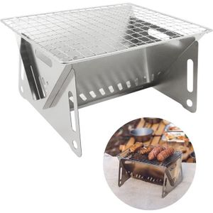 Grille De Barbecue Pliable 55x30cm – Antirouille, Acier, Idéale Pour Le Camping