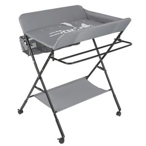 WEBABY - Table à langer pliante Noir et Gris - Gris - Kiabi - 59.90€