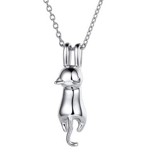 Pendentif Charm Chat En Argent – Breloque – Bleu – Vintage – Étranger