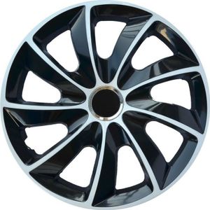 Lot De 4 Enjoliveurs 16 Pouces Pour Peugeot Expert Fast-Van – Argenté/noir – Montage Facile