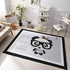 Tapis de Jeu B/éb/é Rond Pliable Lavable Tapis Rampant En Coton Ultra Doux Multi-Fonction Organisateur De Rangement De Jouets Tapis de Jeux Enfant Pour Chambre Salle de Jeux 100 Cm