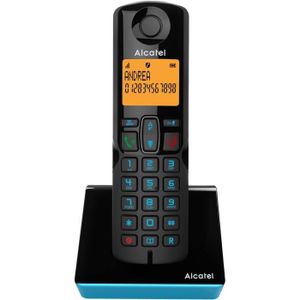 Téléphone fixe Téléphone sans fil Alcatel S280 bleu mains libres 