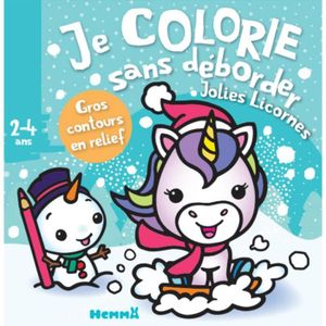 Livre 3-6 ANS Hemma - Jolies licornes - Bloc de coloriages aux c