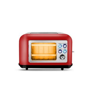 Mini Four Grille-pain DASH Rouge - Pour Pain, Pizza, Paninis (550W, Arrêt Auto, Occasion)