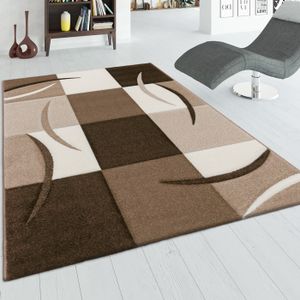 Tapis Salon Marron Beige Achat Vente Pas Cher