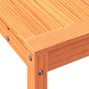 TABLE DE REMPOTAGE BAU Table de rempotage avec étagère cire marron bois massif de pin - Pwshymi - JHR14527