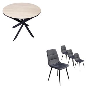 TABLE À MANGER COMPLÈTE Ensemble Meubles, Lot de 4 chaises de salle à mang