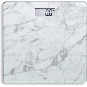 PÈSE-PERSONNE ADE Balance pese personne numérique  aspect marbre blanc noble  très précis  verre de sécurité trempé  jusqu'à 180 kg58