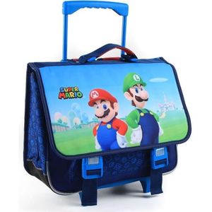 CARTABLE Cartable à roulettes Super Mario 41 CM Haut de Gam