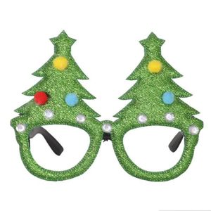 2 Pcs Lunettes de Fête à Paillettes de Noël Lunettes Drôles Père Noël Lunettes Bonhomme de Neige Costume de Noël Lunettes Créatives Lunettes de Décoration de Noël pour Faveurs Fête de Noël