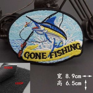 INSIGNE AD 114 velcro -GO FISHING – patchs brodés sur le d