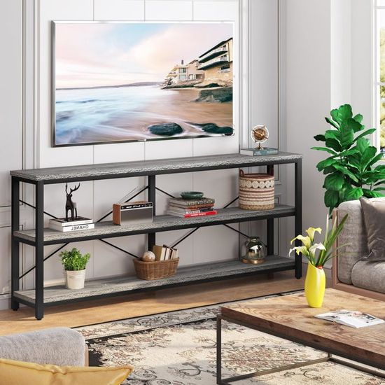 Tribesigns Table basse extra longue de 180 cm, étroite et longue, table console avec