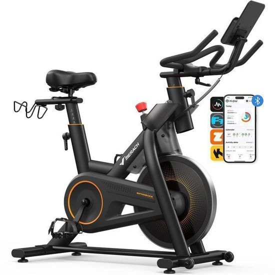 Micyox Vélo D'appartement, Vélo d'Intérieur pour Fitness et Sport à Domicile, Niveaux de Résistance Magnétique, Vélo d'exercice, Capacité 150kg