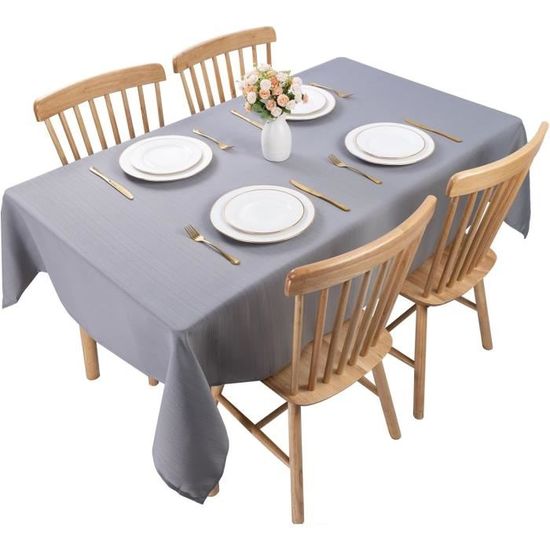 Tovaglia - Tovaglia in PVC - Idonea al contatto alimentare - Spessore 1,5 mm - Cristallo, trasparente, rettangolare - 60 x 120 cm