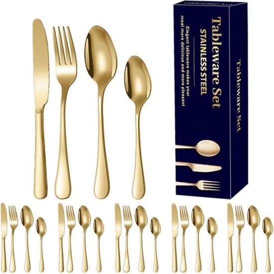 Couverts 24 Pièces Hunnycook - Acier Inoxydable Pour 6 Personnes