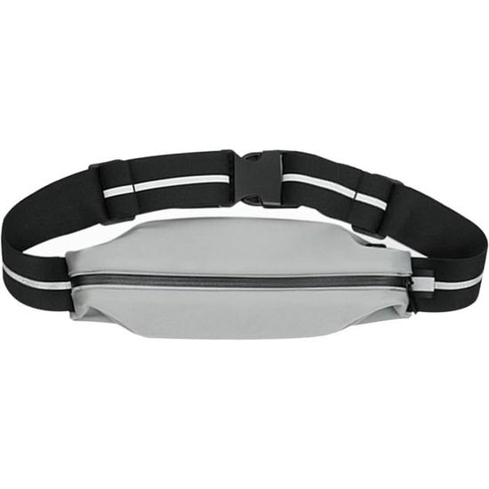Ceinture De Fitness Pro Strength – Noir – Zippée Avec Bande Réfléchissante – Pour Clés, Cash, ID