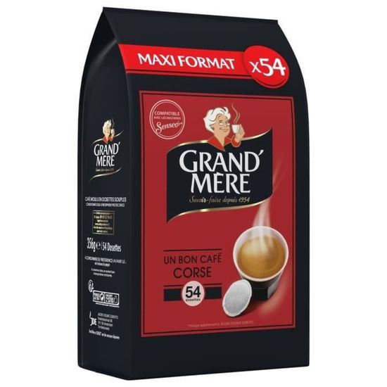 LOT DE 4 - GRAND MERE - Corsé café Compatible Senseo - paquet de 54 Dosettes  - Cdiscount Au quotidien