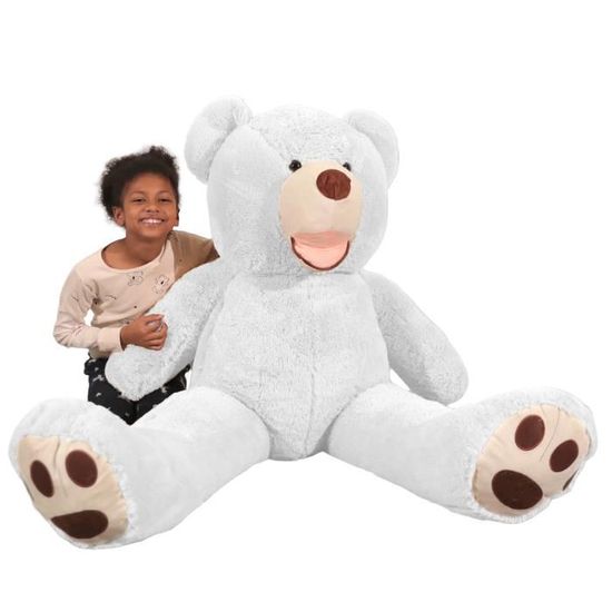 Banabear blanc 160cm, Nounours géant, Ourson immense idéal cadeaux et anniversaires