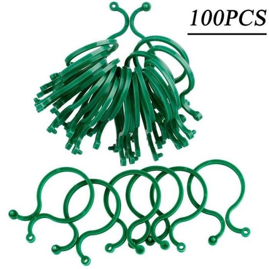 200 Clips De Jardin Pour Plants De Tomates Et Légumes - Support Tige Réutilisable Blanc 2.6cm - Pour Culture Saine Et Droit