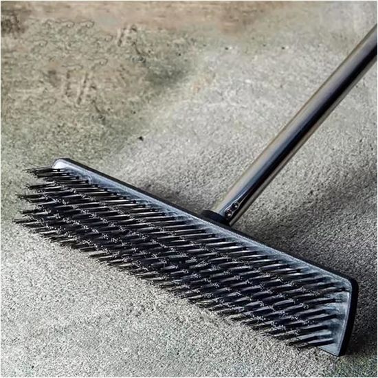 Brosse Toiture Balai Brosse Métallique Extérieur Avec Manche Télescopique - Balai De Terrasse Puissant Pour Enlever Saletés, Feuilles Mortes, Idéal Jardin, Allée, Toiture (Poils Durs Brosse Pour Terrasse
