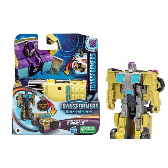 Transformers Earthspark – Figurine Breakdown 1-Step Flip Changer – 10 Cm – Conversion Robot/voiture En Un Lancer – Dès 6 Ans