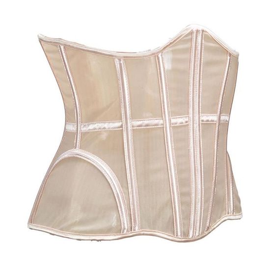 Corset Overbust WS Waist Secrets - Maille Avec 15 Baleines Acier - Gainant Taille Sablier - Lacets Dos Ceinture Amincissante Femme