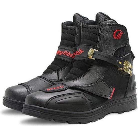 Chaussures moto Unisex Hors Route Motard demi Bottes moto homme touring et  racing Vêtements de protection Blanc - Cdiscount Auto