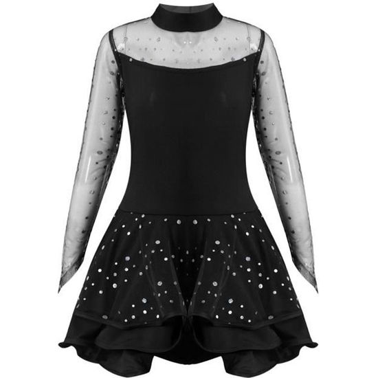 Robe De Danse Latine 2 Pièces Pour Fille - Strass & Franges - Salsa, Rumba, Cha-cha - Taille 5 à 16 Ans