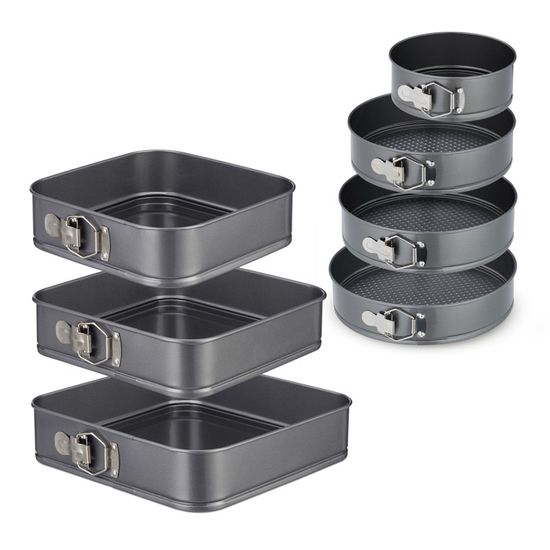 INOOMP Lot de 2 moules à gâteau carrés en acier inoxydable