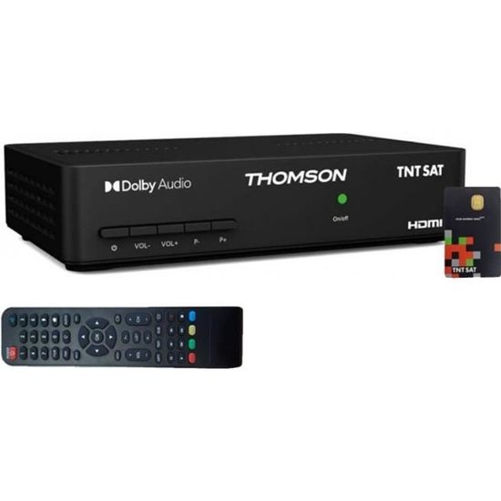 THOMSON Récepteur Reconditionné TV Satellite Full HD + Carte d'accès TNTSAT V6 Astra 19.2E 4 Noir
