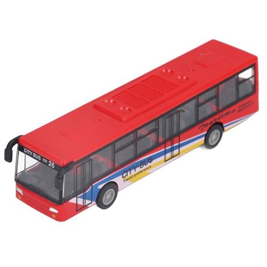 Jouet Bus électrique Rouge Avec Lumières Et Musique - Portes Qui S'ouvrent, Modèle Réaliste Pour Enfants, Piles Incluses