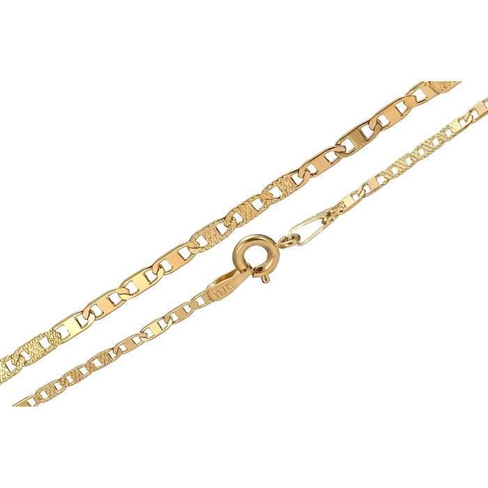 Chaîne de Cou - Femme - Maille Marine - 45 cm - 3 mm - Plaqué Or Jaune 750/1000 - 3 Microns