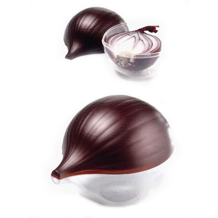 Lot de 2 boîtes de conservation pour oignon Marron