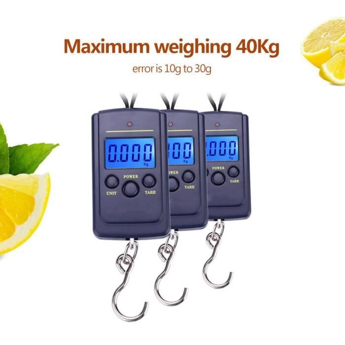 Weiheng WH-A01L Balance de suspension numérique en plastique électrique portable avec outil de crochet pour bagage de pêche-FUT