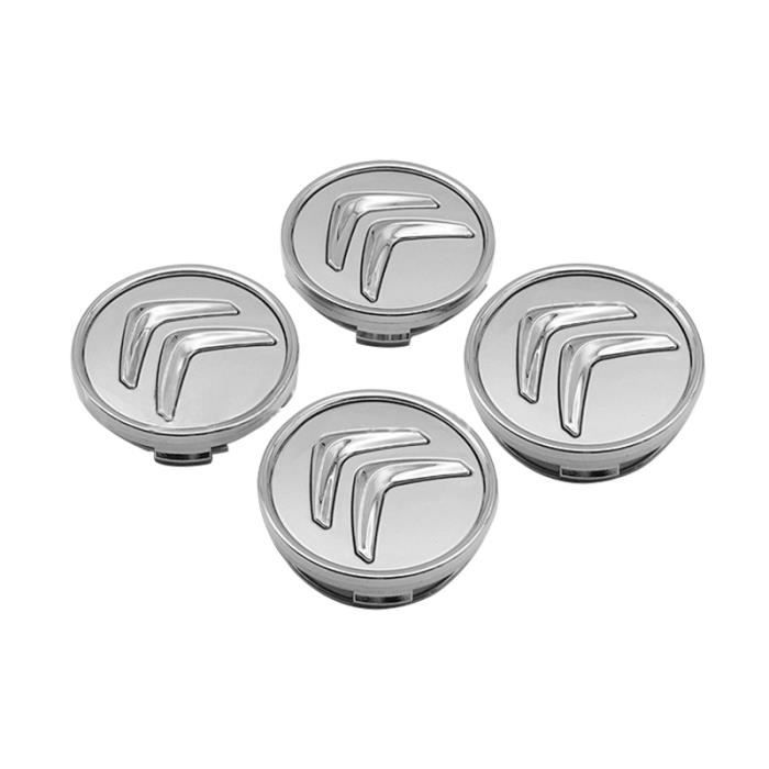 4 pièces 60mm argent Centre de roue pour voiture citroën C2, C4, C5, C6, couvercle cache-moyeu