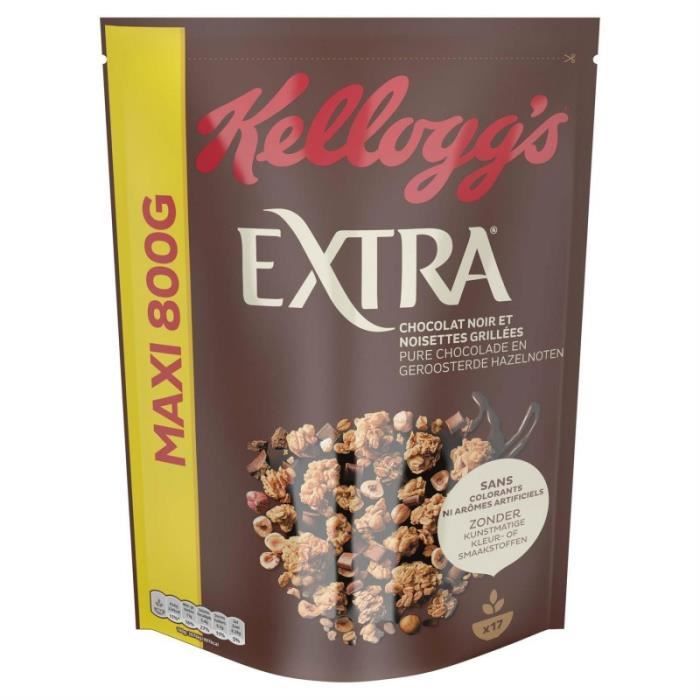 KELLOGG'S EXTRA - Extra Pépites Noix 800G - Lot De 3