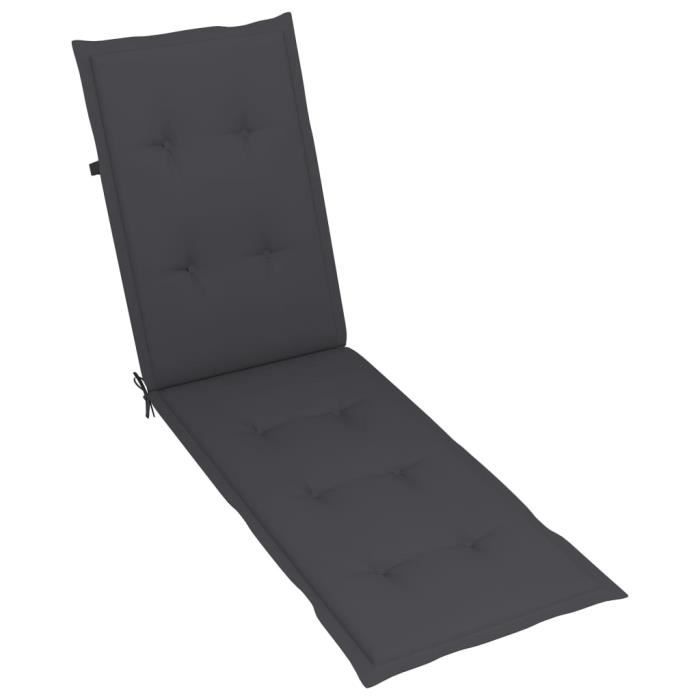 NEW!1755Haute qualité Coussin de Chaise Fauteuil de Jardin terrasse Relax - Matelas Coussin de chaise de terrasse Confort Anthracite