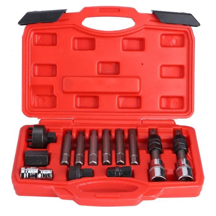 13 Pcs Extracteur de Poulie de Alternateur Extracteur de courroie de moteur -ZOO