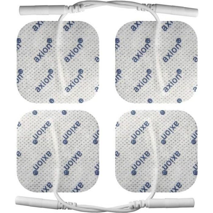 Axion - 80 électrodes pour electrostimulation TENS EMS - patch 45x45 mm avec connexion fil de 2 mm