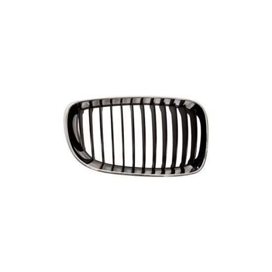 Calandre grille droite pour BMW SERIE 1 E87N de 2007 à 2011, chromée/noire, Neuve.