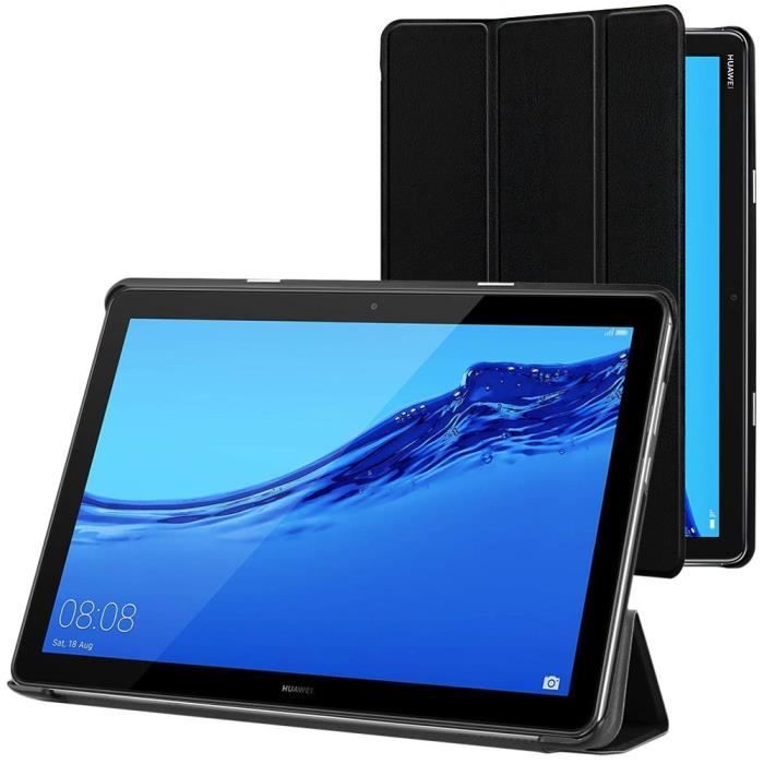 ebestStar ® pour Huawei MediaPad M5 Lite 10.1 - Housse PU SmartCase , Noir