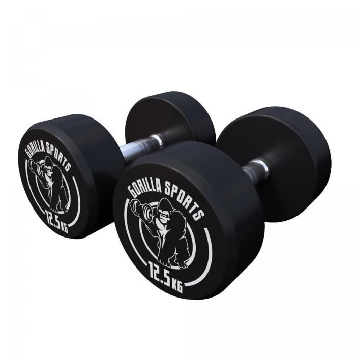 Paire d'haltères ronds - 2 x 12,5 KG