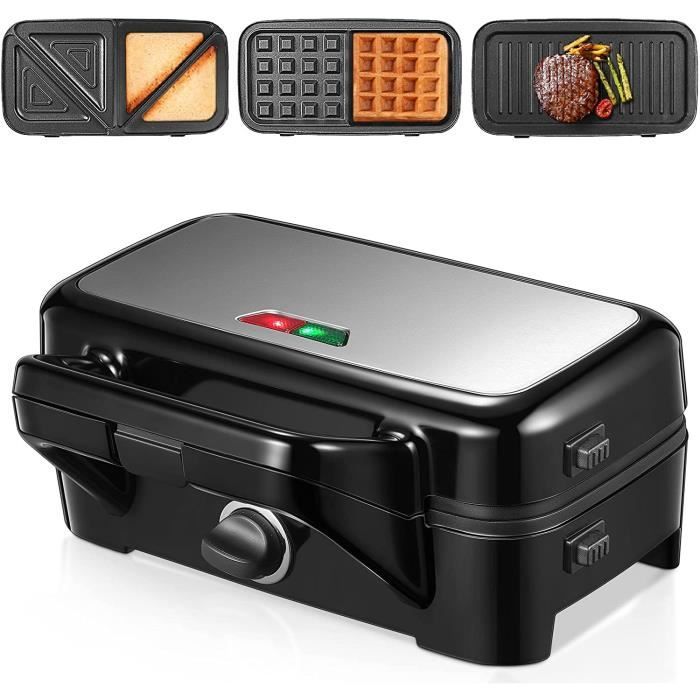 Appareil A Sandwich Et Presse Panini 3 1 1200W Croque Monsieur Machine À Interrupteur