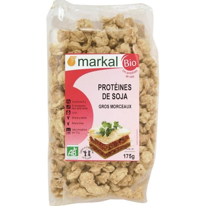 Protéines de Soja Markal Bio 175g - gros morceaux
