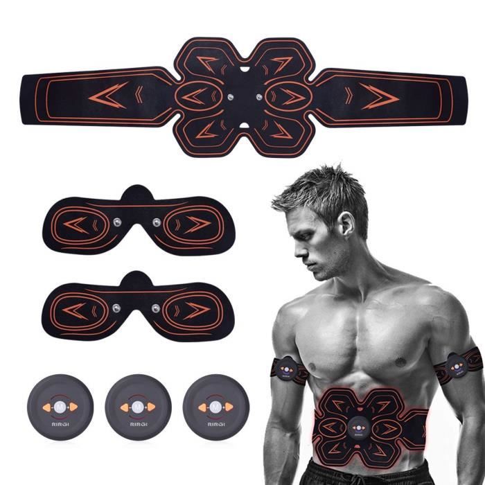 Appareil Abdominal EMS Ceinture Abdominale Electrostimulation Appareil pour Cuisse Ventre Bras Jambe et Massage Homme Femme