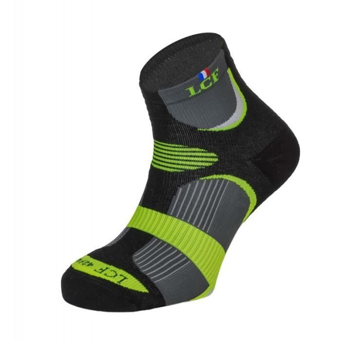 La Chaussette de France Running modele Sierra noir/vert
